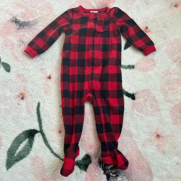 Gap buffalo check zipper footie - Picture 1 of 4